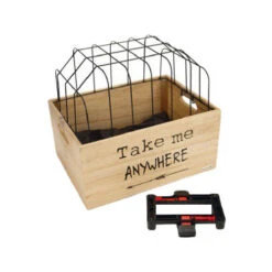 Beeztees Houten Fietsmand Journey + Kap -Dierenvriend Kortingshuis beeztees houten fietsmand journey kap 174289 0500 none
