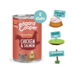 Edgard & Cooper Senior - Kip & Zalm - Blik 10 Edgard & Cooper Senior - Kip & Zalm - Blik -Dierenvriend Kortingshuis edgard cooper senior kip zalm blik 173674 1000 none