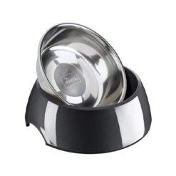 Hunter Melamine Voer- En Drinkbak - Zwart -Dierenvriend Kortingshuis hunter melamine voer en drinkbak zwart 169552 0500 none