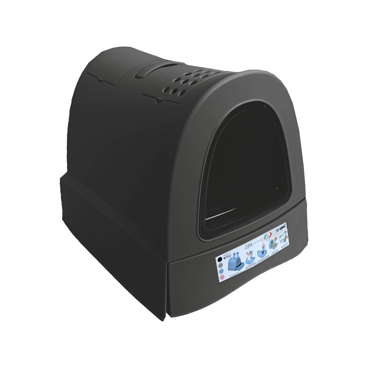 IMAC Zuma Kattenbak Antraciet 2 IMAC Zuma Kattenbak Antraciet - Afbeelding 2