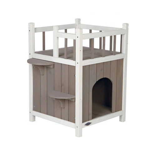 Trixie Natura Kattenhuis Met Balkon 1 Trixie Natura Kattenhuis Met Balkon