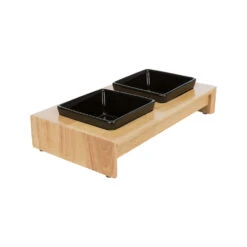 Trixie Voer-Waterbak Set - Keramiek - Hout -Dierenvriend Kortingshuis trixie voer waterbak set keramiek hout 178705 1500 none